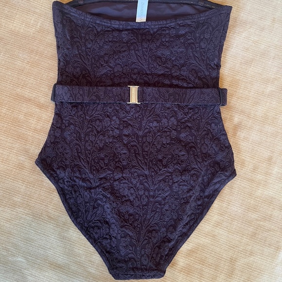 NWT Zimmermann Acacia 1pc Textured Bandeau Swimsuit - Size 2 - Picture 7 of 11